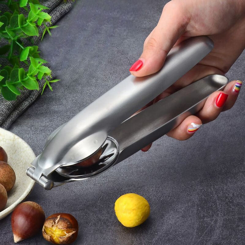 Qiashuo stainless steel walnut chestnut cross opener chestnut peeling artifact household raw chestnut shelling tool clip thickened stainless steel armor 2 pack
