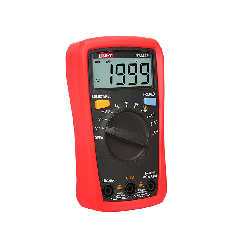 Uni-T UT33B+ mini multimeter high-precision intelligent anti-burn small portable electrician multimeter household UT33D+ UT33A+ (auto range/capacitance/ACA)