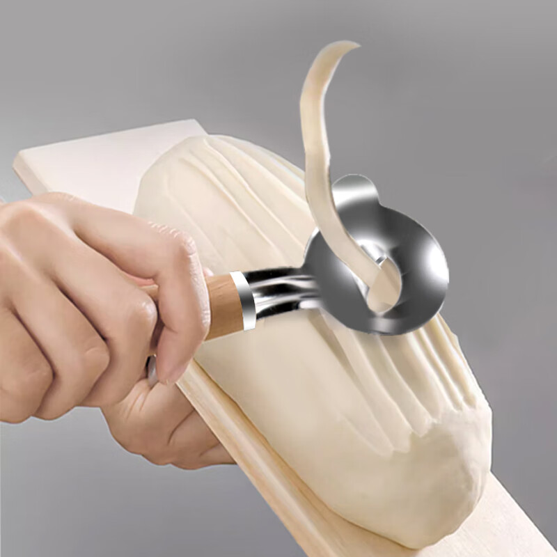 Dipur noodle shaving knife, special knife for slicing noodles, household wooden handle, stainless steel, Shanxi pasta professional tool, noodle slicing artifact