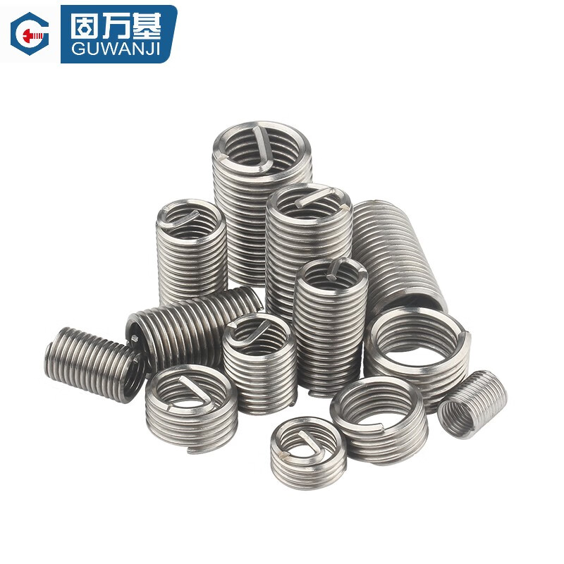 Guwanji 304 stainless steel wire braces/wire screw sleeves/thread protective sleeves/repair screw sleeves national standard accessories M5*0.8*3D (50 pieces/15mm after installation)