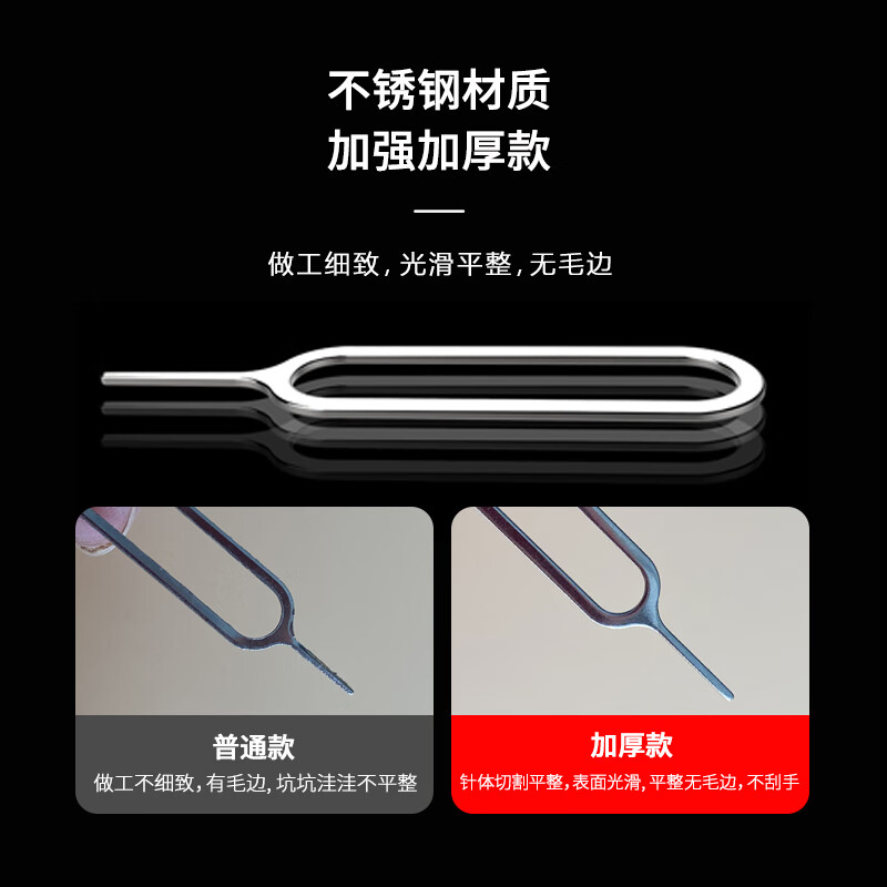 Masentek mobile phone card remover universal top card remover SIM card slot poke open card change needle multi-function suitable for Apple iPhone Huawei vivo Xiaomi oppo Samsung 10 pieces