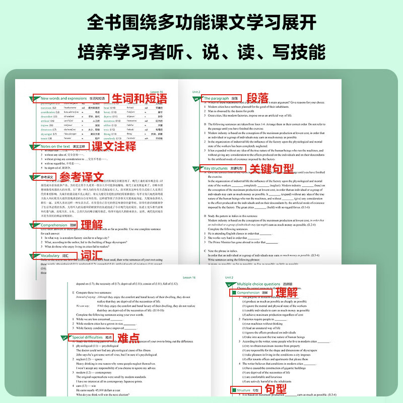 New Concept English 4 Learning Package Student Book + Workbook + Self-study Guide + Detailed Exercise Explanations (Smart Edition, 4 volumes in total, with key points overview video, text audio, word reading, word practice, text reading pronunciation assessment) Self-study of English Foreign Language Press