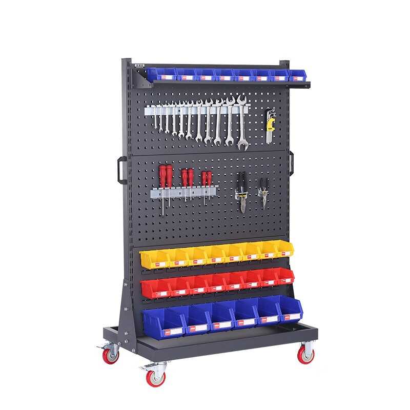 Corini cold-rolled steel heavy-duty tool rack workshop material rack hardware tool wall hanging panel display rack hole board storage rack storage rack black gray JZKAM-2624P-249 can be customized