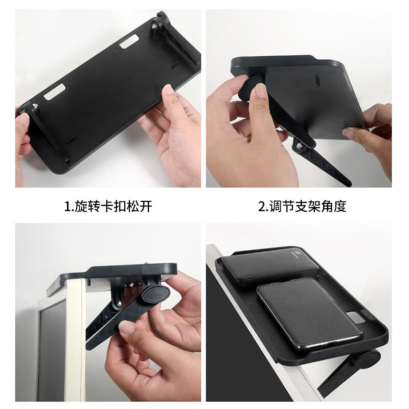 Jinying TV top storage rack TV monitor top support storage rack TV box remote control set-top box bracket storage rack black