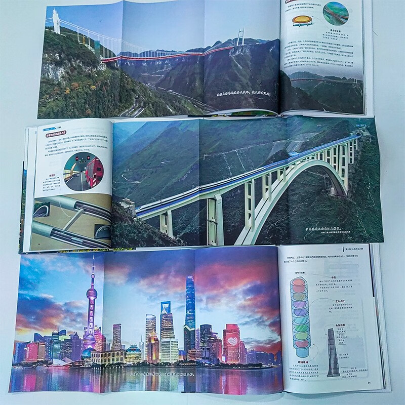 Super Project China Aerospace, High-speed Railway, China Road, China Building, China Bridge (5-volume set) 6-12-year-old children's popular science books extracurricular books extracurricular independent reading reading materials money-saving cards on the Book Festival Reading Festival