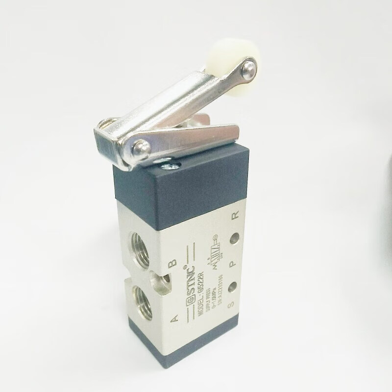 Pneumatic switch roller mechanical valve travel switch two-position five-way control valve 1 in 2 out G522R-322R G522R with connector and silencer