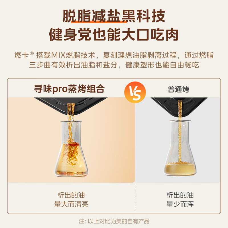 Midea national subsidy Xunwei pro micro-steamed, grilled and fried desktop all-in-one machine home desktop flat-panel frequency conversion microwave oven air frying steaming oven electric oven stainless steel liner G21