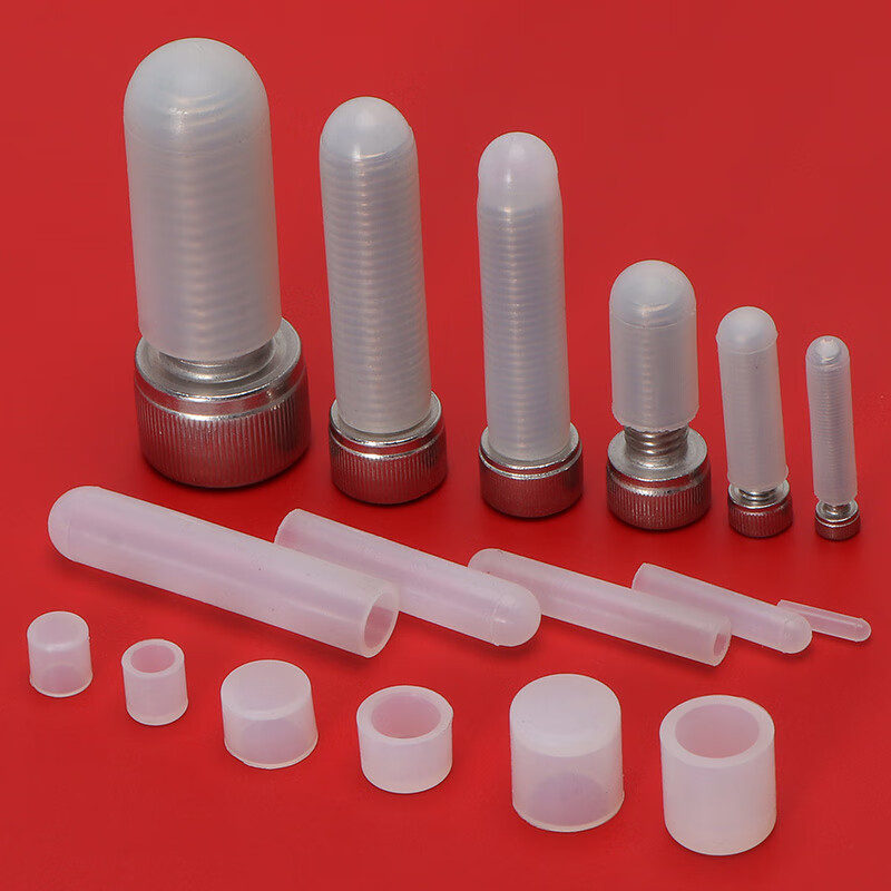 Thousands of pieces of light, high temperature resistant silicone sleeve screw protective sleeve screw silicone sleeve electroplating silicone cap silicone sleeve spray silicone sleeve large rubber sleeve thread protective sleeve plastic protective sleeve sheath for paint spraying M10x50 (5 pieces)