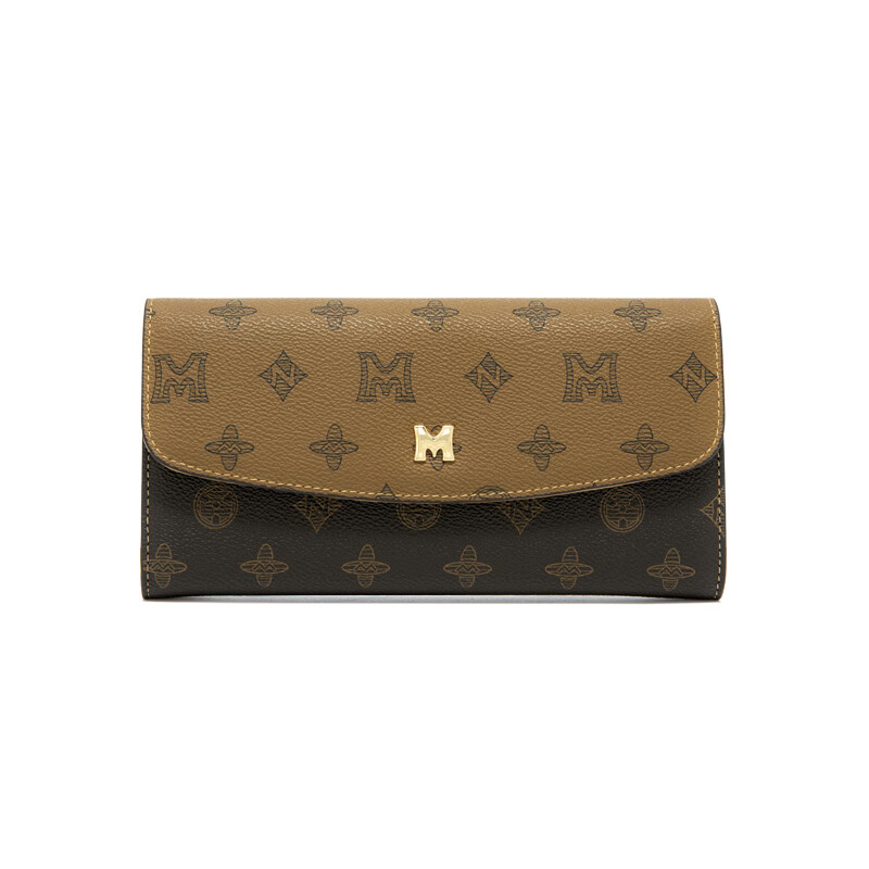 Scarecrow long wallet mobile phone bag dual-purpose women's card holder two-in-one wallet women's wallet holding mobile phone Valentine's Day gift 34947-6F Brown