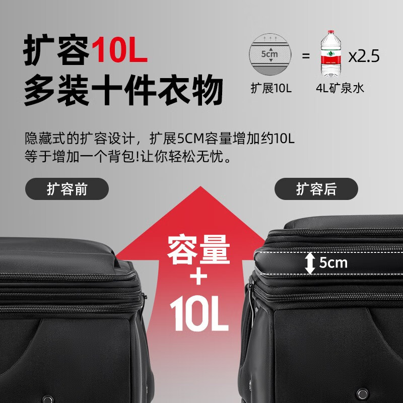 CROSSGEAR Swiss Army Knife suitcase trolley case for men's business trip Oxford cloth 24-inch suitcase boarding suitcase 20-inch with extension suitable for 3-5 days of travel