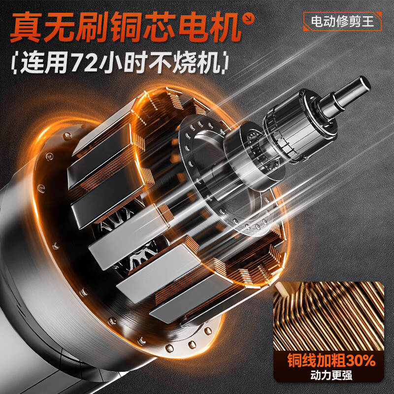 Powerful Brushless Electric Scissors New Gardening Lithium-Based Rechargeable Pruning Branch Pruning Shears Fruit Tree Scissors Electric Agricultural Tools Wind Blade Brushless Digital Display Ten Sections Two Batteries Opening 5.5CM