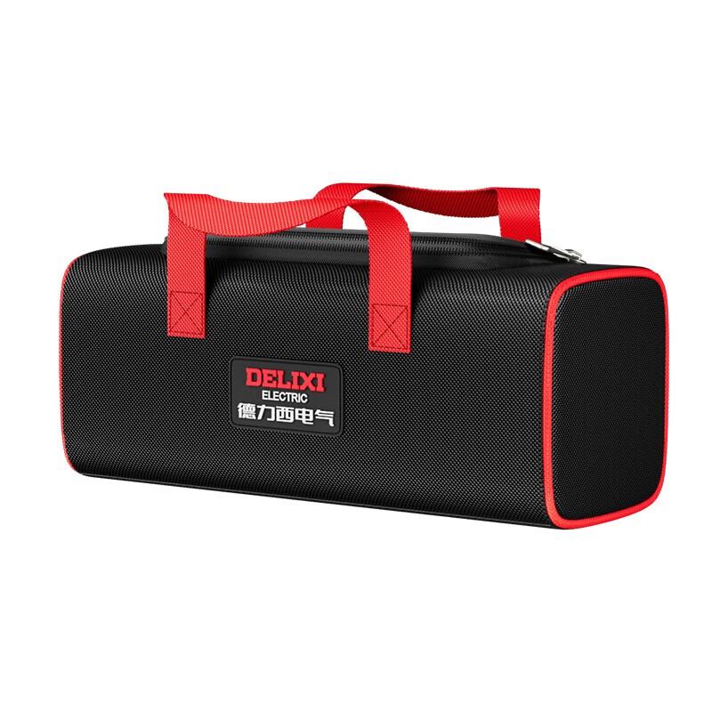 DELIXI ELECTRIC Tool Bag Canvas Thickened Storage Bag Special for Electrician Repair Small Double Layer Waterproof and Wear-Resistant Tool Bag