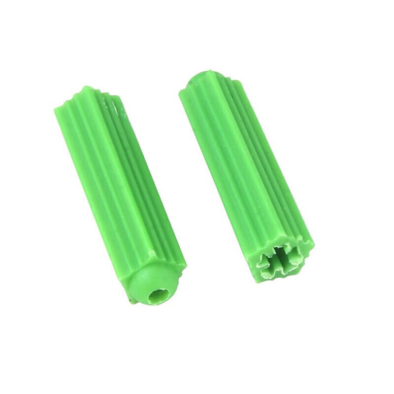 Hasdick Beijing warehouse delivery HKW-213 plastic expansion rubber plug aircraft type rubber screw tube expansion plug green rubber wall plug anchor bolt M6 (1000 pcs/pack)