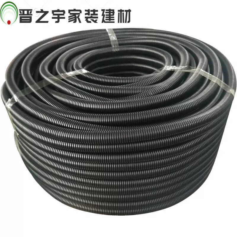 Junmo plastic open corrugated pipe waterproof and flame retardant cable protective cover threaded hose outdoor sun protection and anti-aging PPAD13 inner diameter 10mm10 meters