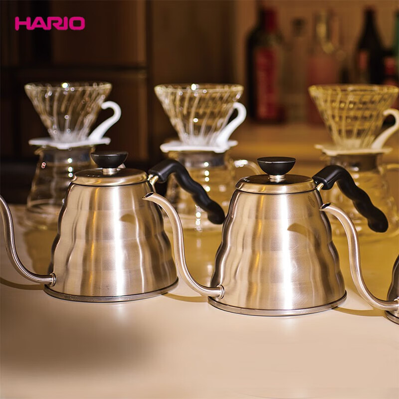 HARIO original imported hand brewing pot stainless steel coffee pot long mouth thin mouth pot thin mouth coffee hand brewing pot