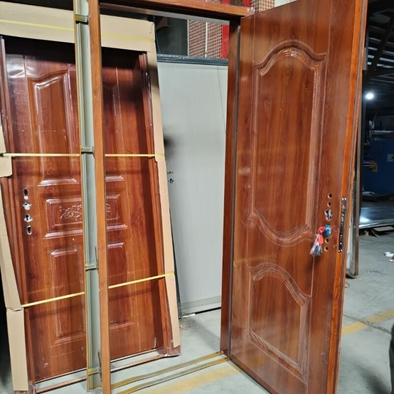 Qinkai factory direct sales zinc alloy room door, painted flat door, bedroom door, interior door, rental door, household door, 88x204x10 wall thickness, left lock inner opening