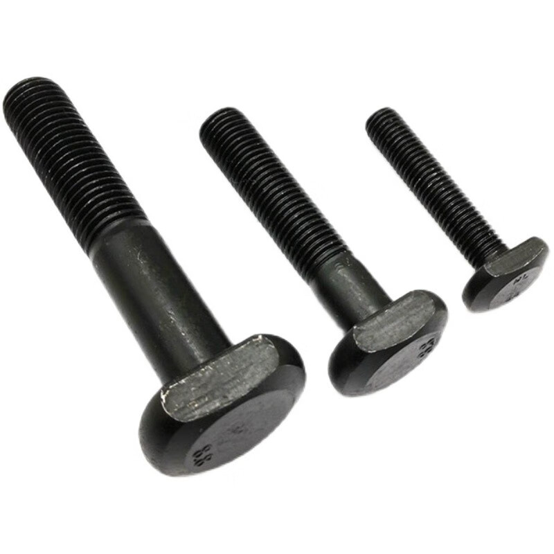 Bingneng grade 8.8 high-strength T-shaped screw screw slot mold pressure plate T-bolt punch milling machine lathe screw black M6*80 half thread 10 pieces