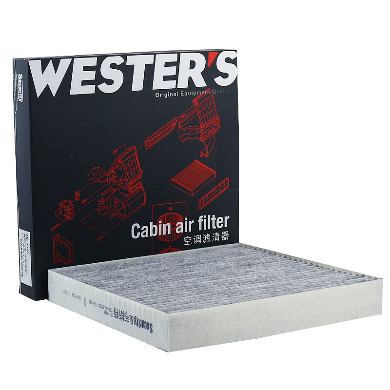West activated carbon cabin filter* filter element grid MK4080 (adapted to Fit Binzhi/Honda Civic)