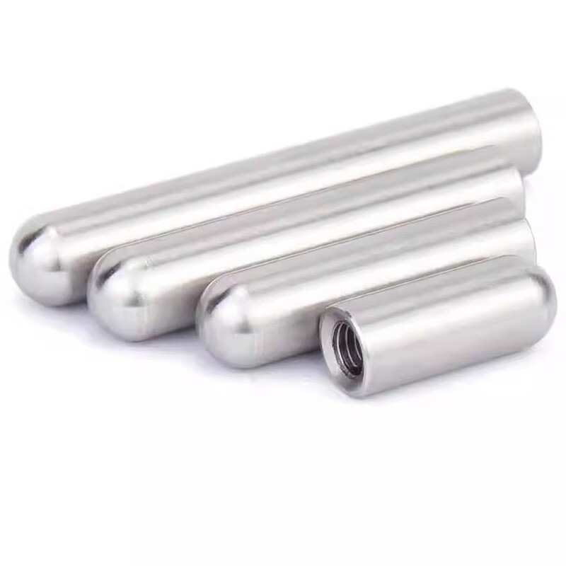 Bingneng 304 stainless steel one-end tooth round head guide post cylindrical pin internal thread hole pin positioning pin hollow inner tooth pin 4*20*M3 5 pieces