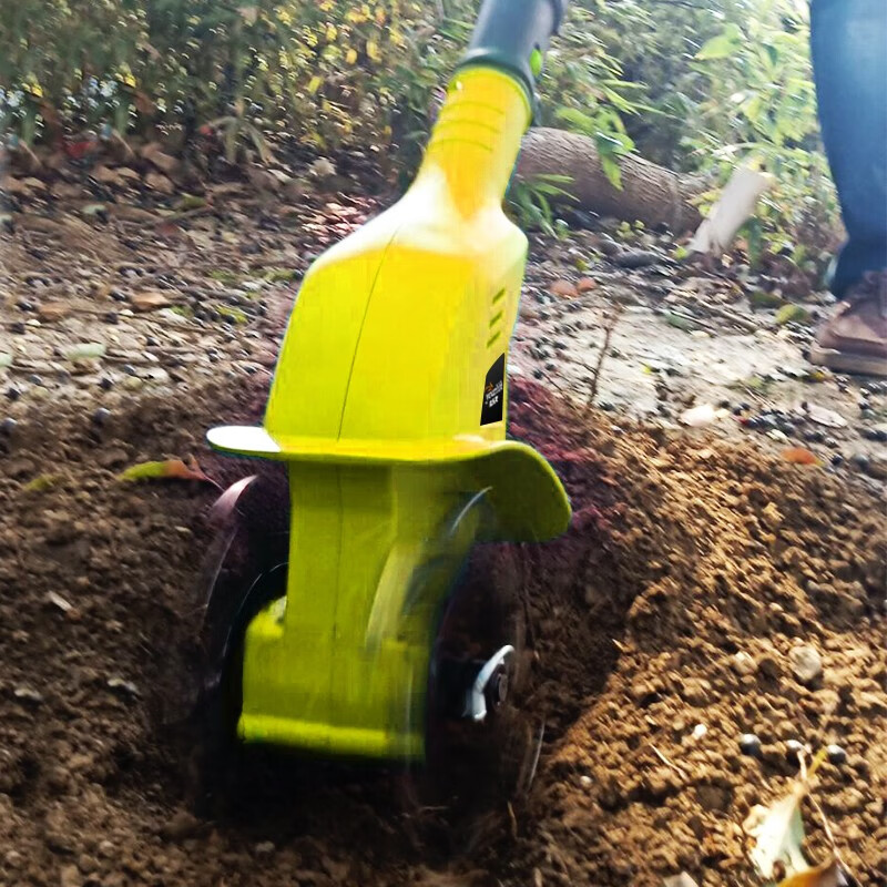 Youlefu electric scarifier, tiller, micro tiller, small household rotary tiller, plowing, digging and trenching, plowing and weeding machine, double-knife scarifier (4.0AH, one battery, one charge)