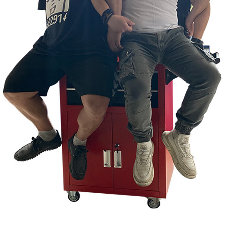 Hasdick HKCL-636 Auto Repair Tool Cart Hardware Tool Cabinet Multi-Function Mobile Repair Cabinet Double Drawer (With Back Plate) Blue