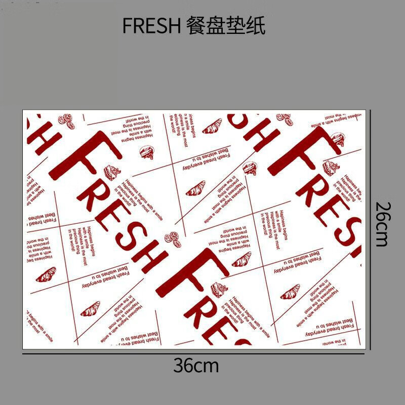 Disposable tablecloth small size placemat paper oil-absorbent take-out meal paper pad dining table disposable paper Japanese dinner plate pad paper Western food tray paper kraft paper 400 sheets