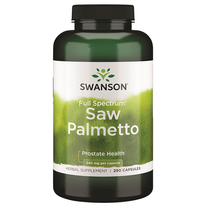 SWANSON Herbal Saw Palmetto 540mg*250 Capsules Repairs Prostatitis and Improves Urinary Frequency, Urinary Pain, Urinary Urinary Urology, Urinary Urology
