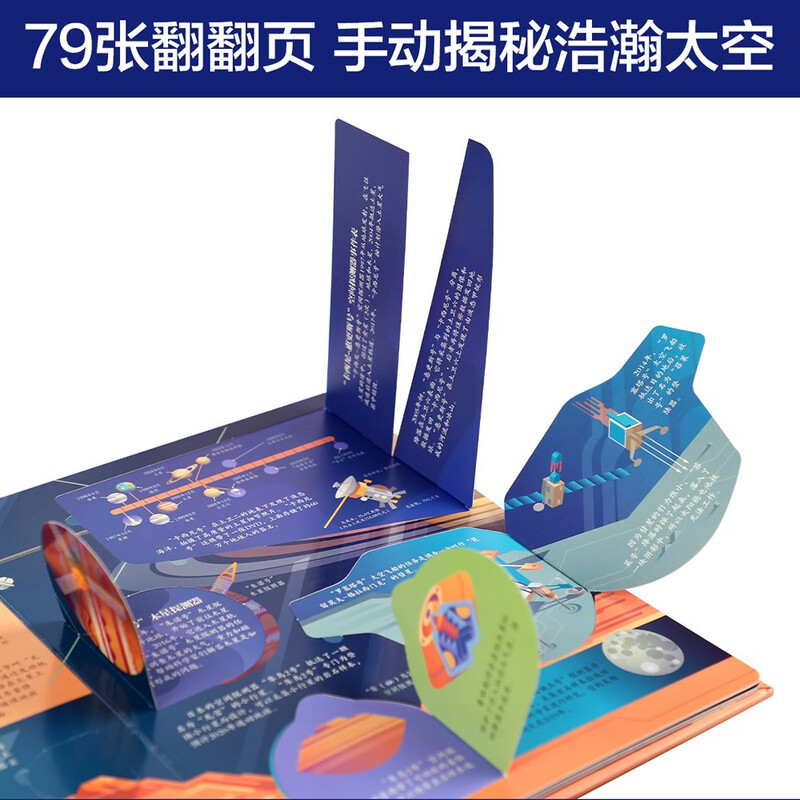 18 yuan off for orders over 87. Revealing the Secret of Space (popular science flip book for children aged 3-6 years old) Le Fun Children’s Book Revealing Series Children’s Enlightenment Popular Science Pop-up Book Children’s Science Popular Science Children’s Book Festival Children’s Money Saving Card