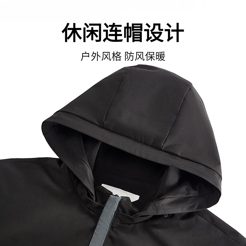 Dances with Wolves Three Defense Autumn and Winter Urban Light Outdoor Versatile Jacket Men's Hooded Jacket 211 Gray Green 175