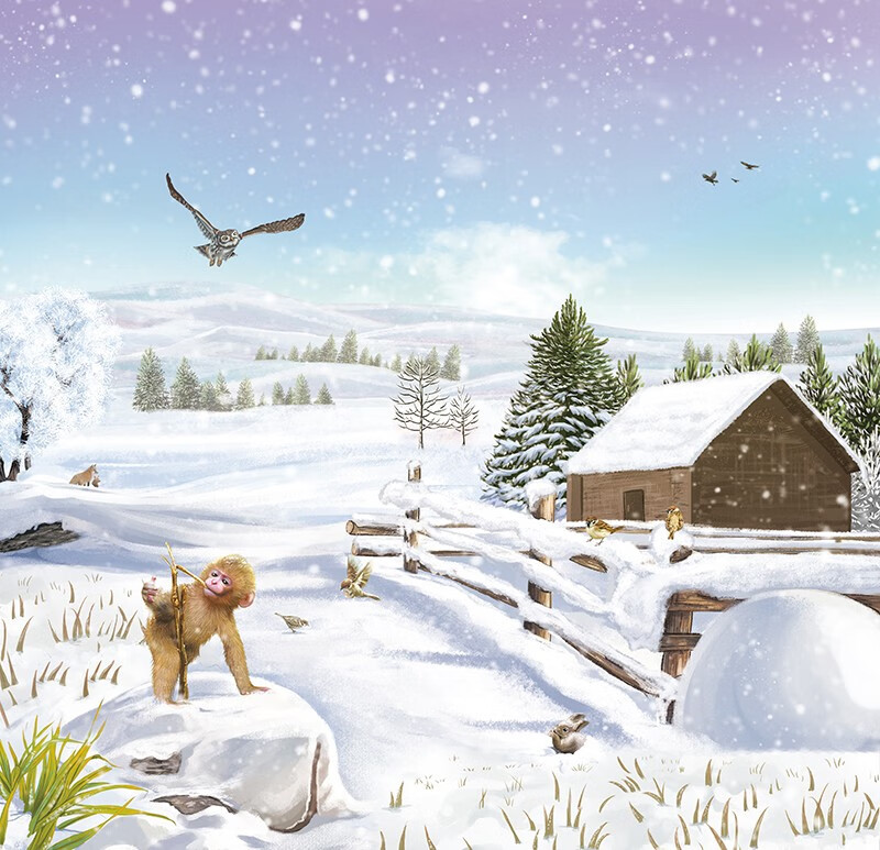 3-6 years old I Love Nature Four Seasons Popular Science Picture Book In winter, it’s snowing heavily