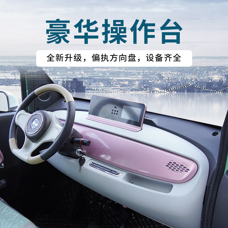 Congshen New Energy Electric Four-Wheeler Women's Small Family Car Gasoline and Electric Dual-Purpose Transportation Battery Car Adult Family Car Flagship Model x 60V