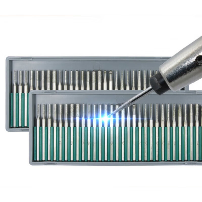 Xunliba hardness alloy grinding head diamond grinding rod mold polishing electric grinding head M set jade carving needle cylindrical spherical 1 point 515C 30 pieces in a box