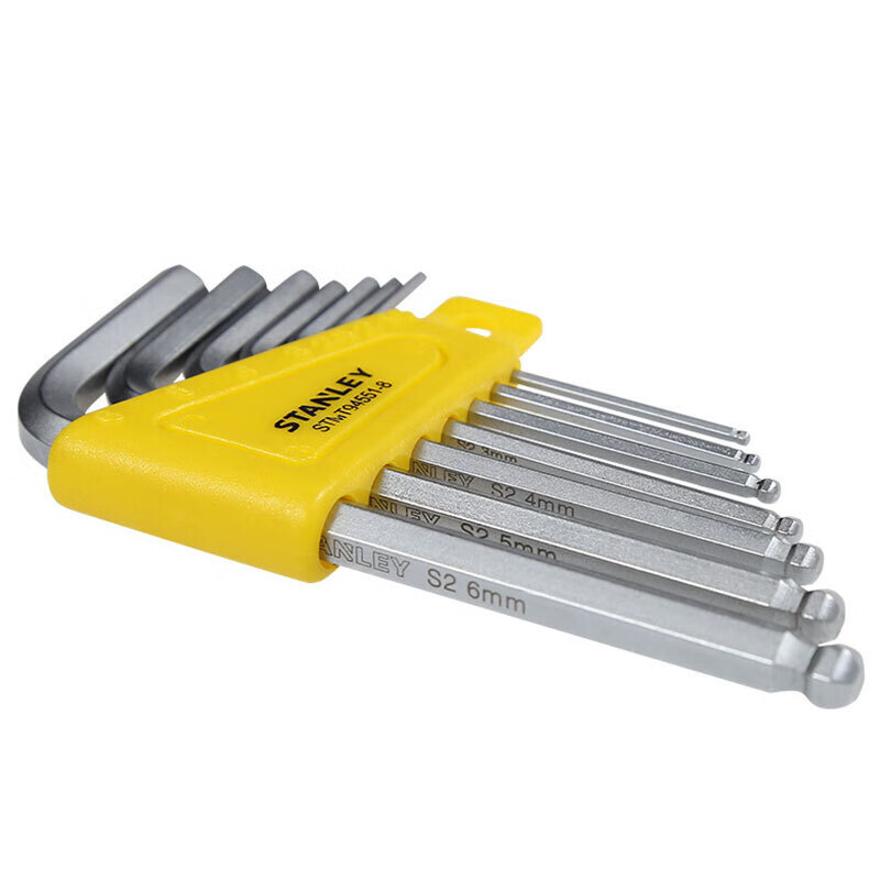 Stanley (STANLEY) 7-piece set of metric short handle ball head hexagonal wrench 1.5-6mm combination hexagonal screwdriver STMT94551