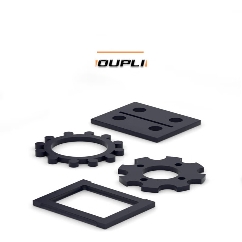 Hongheng poly rubber pad oil-resistant wear-resistant anti-slip rubber plate black gasket insulating rubber pad thickened rubber floor mat 3/5/10mm 600*600*8mm