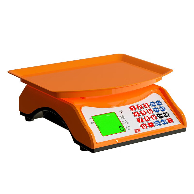 Super European electronic scale commercial small helper price scale household accurate small platform scale high-precision 30kg counting gram scale vegetable selling weighing fruit supermarket food brine weight scale electronic scale 30 kg long endurance conjoined scale pan orange small helper