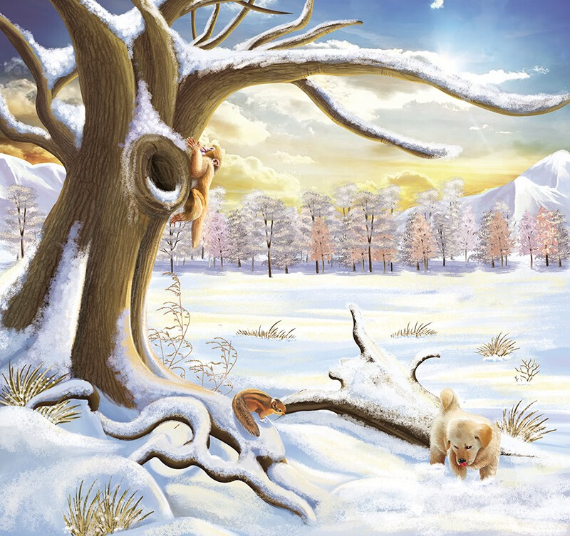 3-6 years old I Love Nature Four Seasons Popular Science Picture Book In winter, it’s snowing heavily