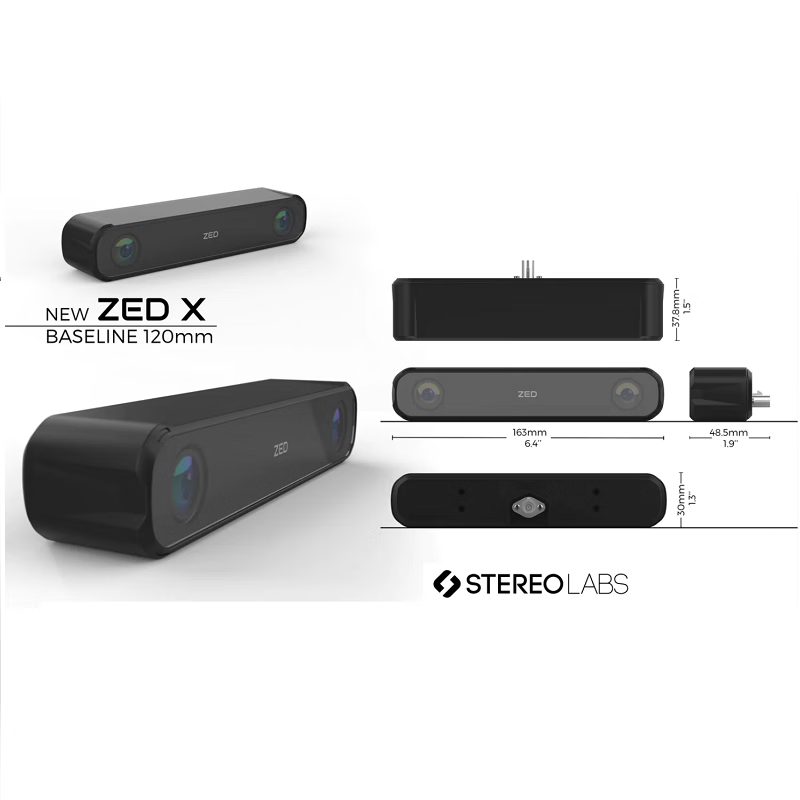 ZED X industrial grade AI stereo camera scanning obstacle avoidance modeling ZED2 binocular camera intelligent robot development GMSL2 capture card ZED X MINI