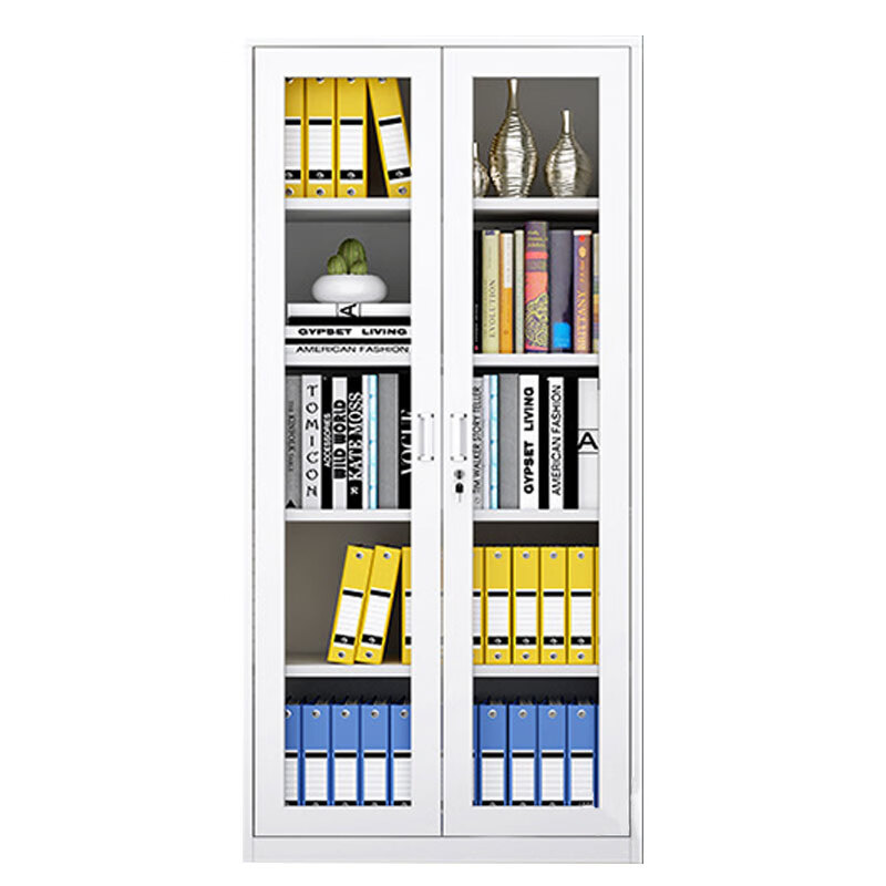Hasdick HKCL-401 Office steel filing cabinet, metal cabinet, thickened drawer data filing cabinet, glass cabinet 1.0 (bare board 0.35mm)