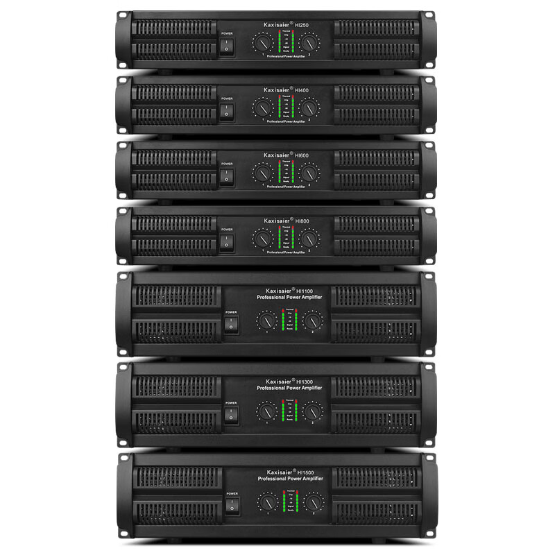 KAXISAIER HI series professional pure power amplifier stage performance conference room engineering multimedia lecture hall KTV bar wedding high-power speaker audio 800W 2U box dual-channel power amplifier