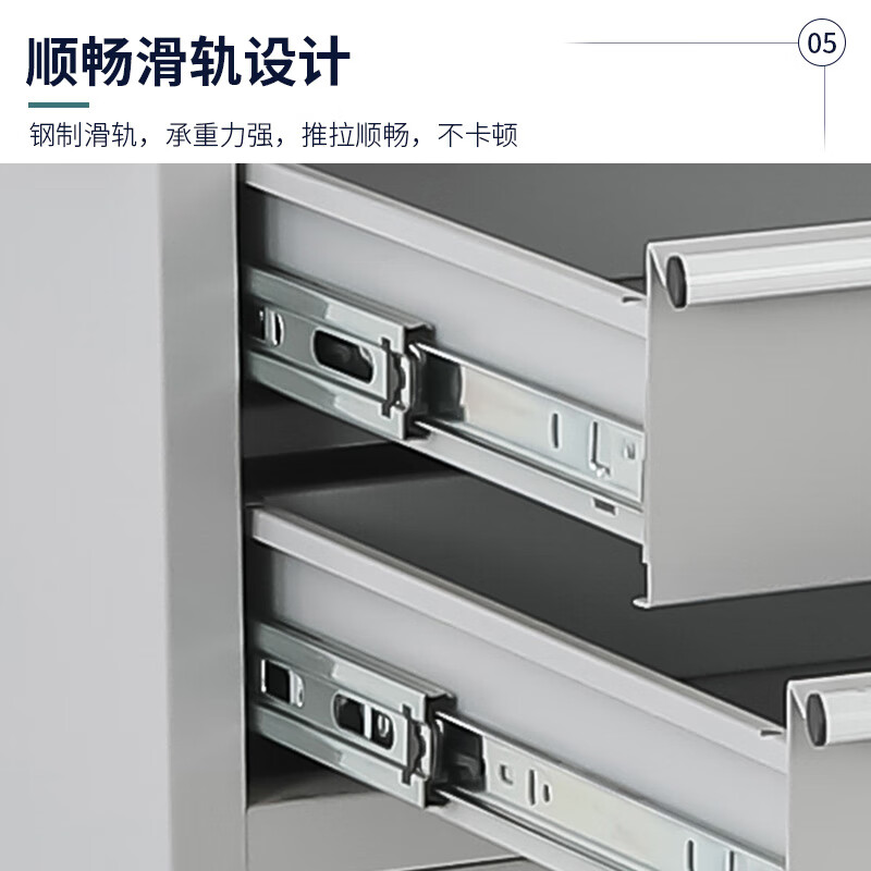 Huizhen mobile tool cabinet workshop with locking iron cabinet wheeled tool cart trolley hardware parts cabinet two drawers with hanging plate gray HM519