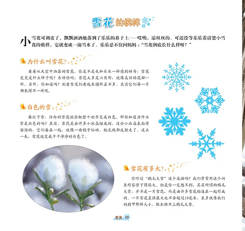 3-6 years old I Love Nature Four Seasons Popular Science Picture Book In winter, it’s snowing heavily
