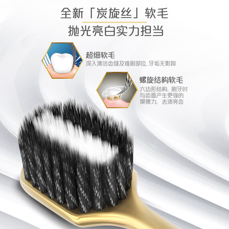 Colgate 48-hole wide-head ultra-fine soft bristle charcoal spiral gum protection stain remover adult toothbrush men *2 new and old packaging shipped randomly