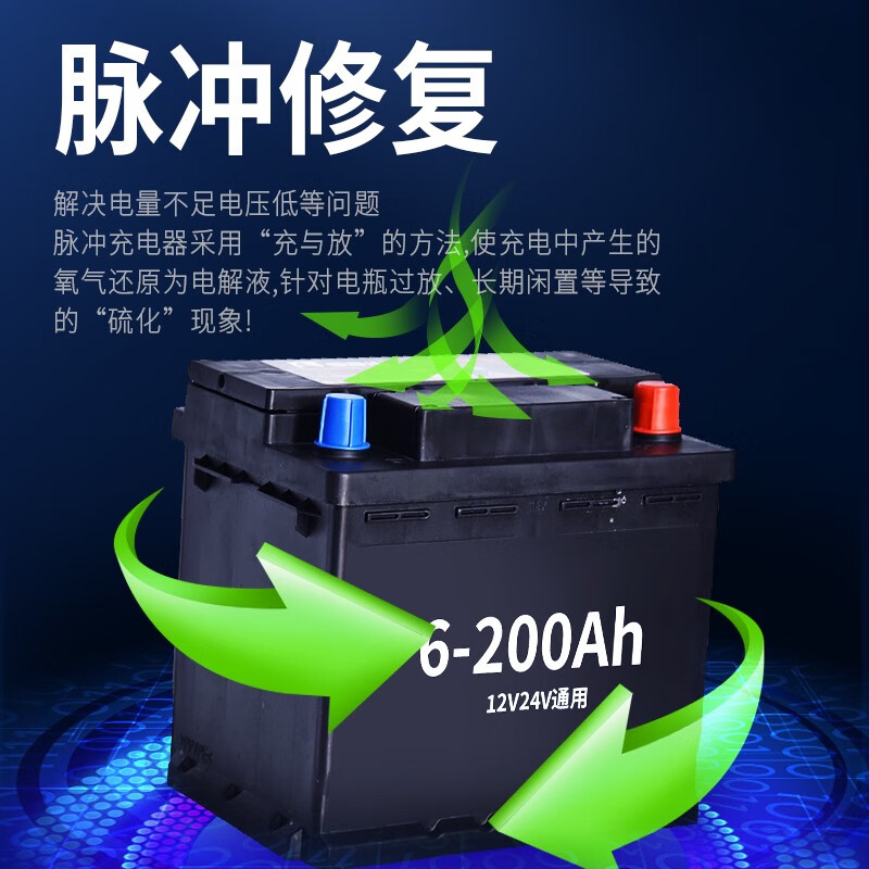 Soulor R20 car battery charger 12V24V universal pure copper motorcycle, car and truck charging enhanced repair model