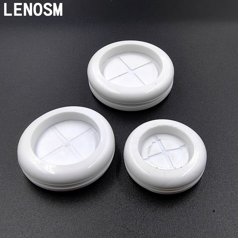 Double-sided environmental protection dust-proof coil round rubber sealing ring outlet loop through coil rubber ring protective sleeve white 60MM (inner diameter 50 plate opening 60) 10 pieces