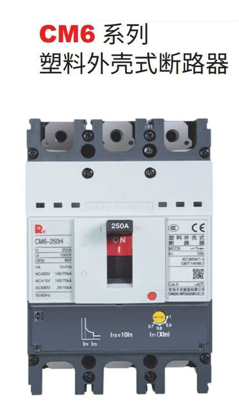 Changshu Manufacturing Switch Factory CM6-63L 125L Z AC molded case circuit breaker 160A 400A goods 3P 32A