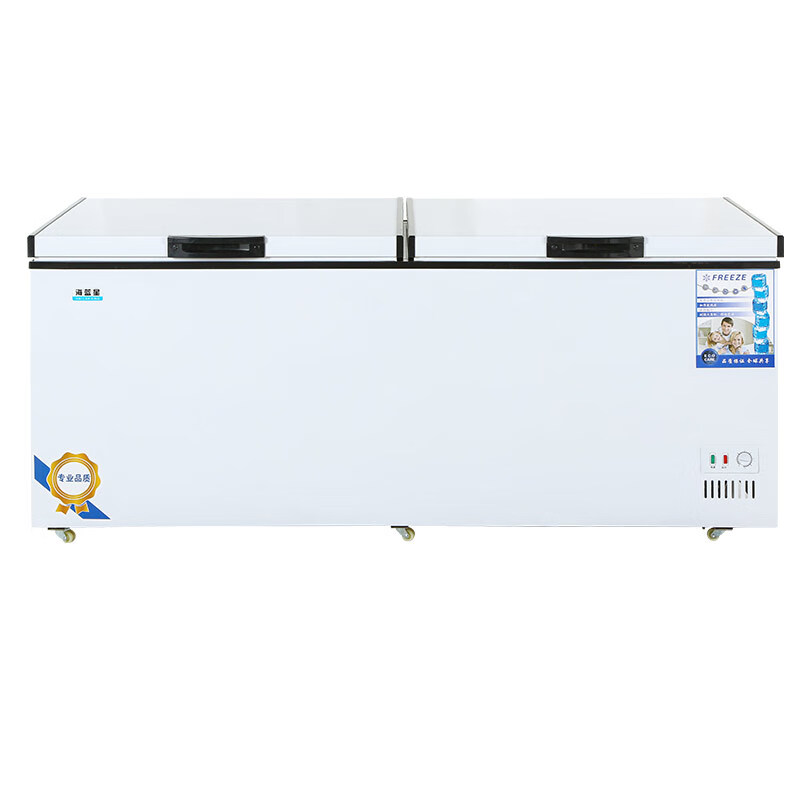 Aquamarine Freezer Commercial Large Capacity Refrigerated Freezer Horizontal Freezer Full Freezer Single and Double Temperature Household Display Cabinet Commercial Large Freezer Energy Saving Fresh Cabinet 1888 Single Temperature Copper Tube Upgrade (2.2 Meters Long) Energy Saving 60%