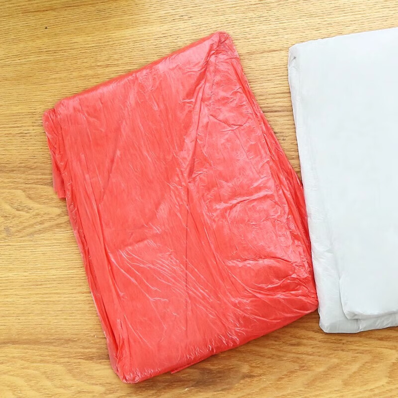 Disposable tablecloth thickened tablecloth plastic transparent round table home rectangular hotel red white random 10 pieces 160cm*160cm