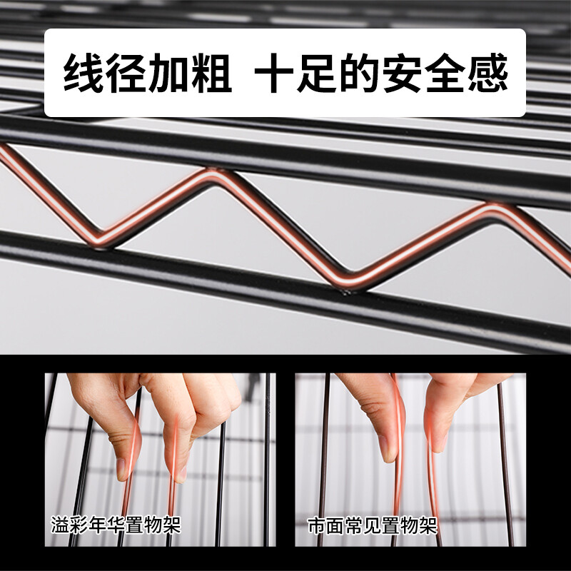 Yicai Nianhua 1.2-meter heavy-duty shelf household storage rack multi-functional storage rack floor-standing shelf household storage rack 2608