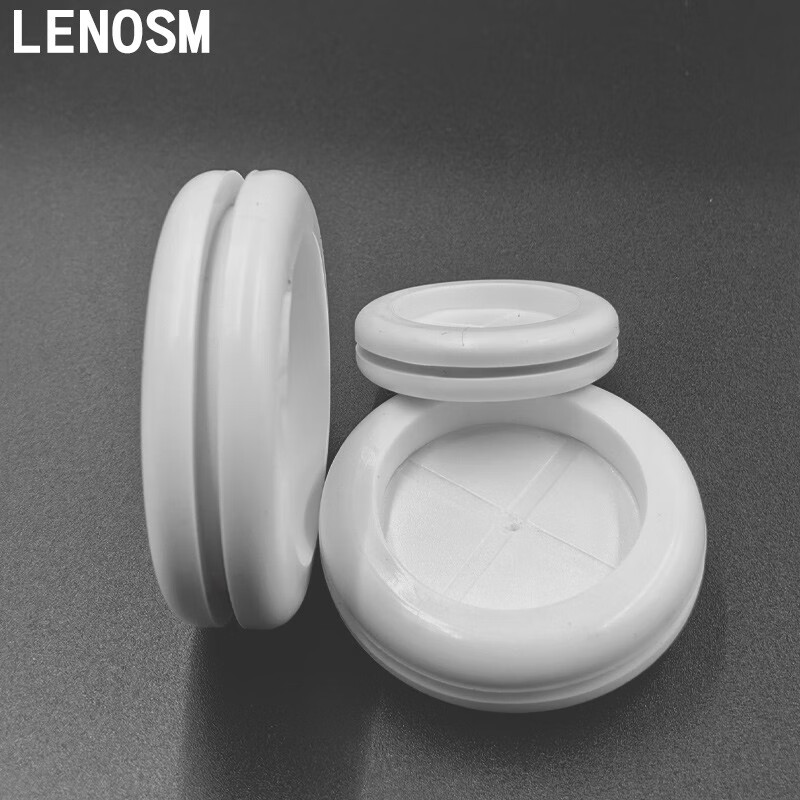 Double-sided environmental protection dust-proof coil round rubber sealing ring outlet loop through coil rubber ring protective sleeve white 60MM (inner diameter 50 plate opening 60) 10 pieces