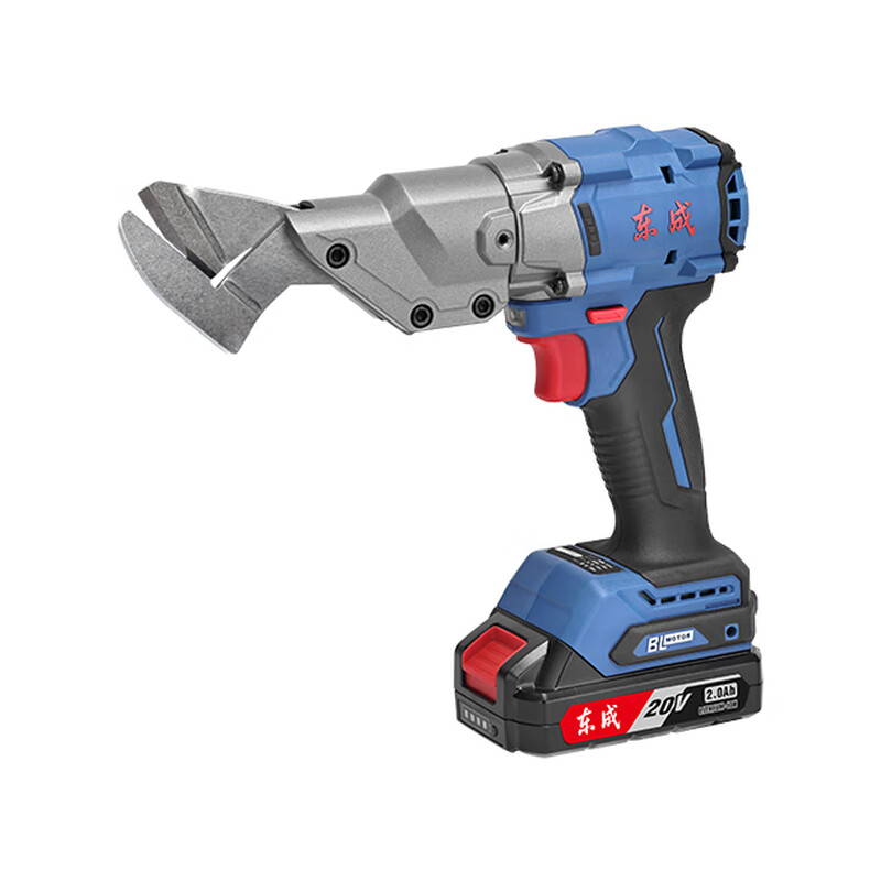 Dongcheng electric scissors rechargeable iron scissors industrial color steel tile metal cutting handheld lithium electric scissors artifact DCJJ1.6 electric scissors 6.0 two batteries